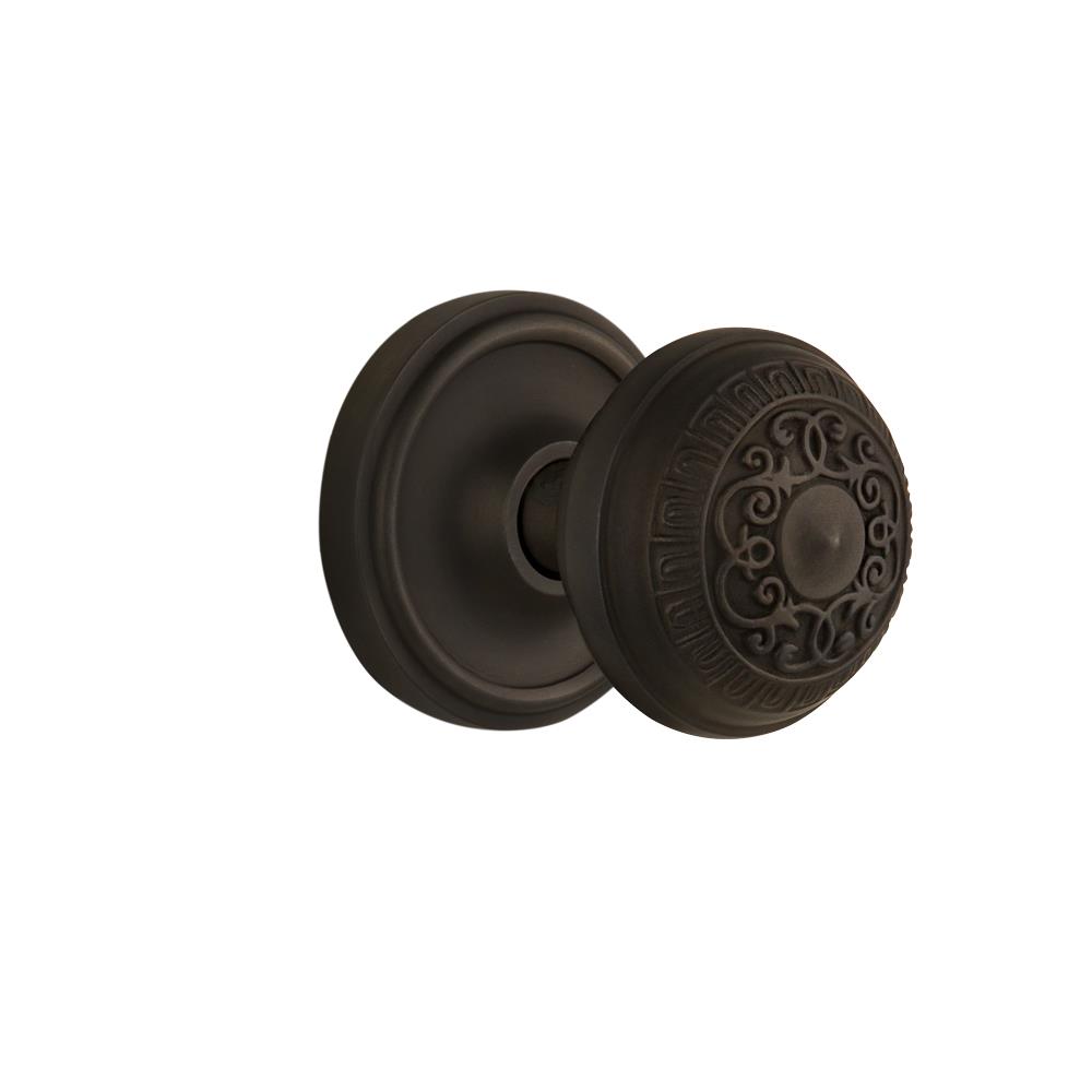 Nostalgic Warehouse CLAEAD Mortise Classic Rosette with Egg and Dart Knob in Oil